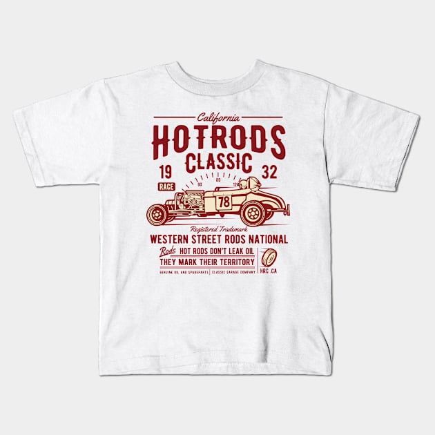 HotRod Classic Kids T-Shirt by PaunLiviu